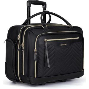 LIGHT FLIGHT Rolling Laptop Bag 17.3 inch Rolling Briefcase for Women